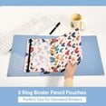 thumbnail image 5 of 2 Pack Pencil Bag 9.84x6.1 Inch 3-Ring Page Turning Folder Zipper Pencil Case Pencil Bag Page Turning File BagColorful Heart, 5 of 6