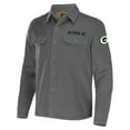 thumbnail image 2 of Men's NFL x Darius Rucker Collection by Fanatics Gray Green Bay Packers Canvas Button-Up Shirt Jacket, 2 of 3