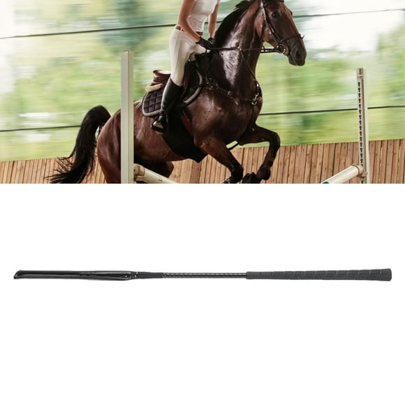 Horse Whip, Premium Leather Riding Crop, Toughness and Abrasion Proof, Comfortable Anti Slip Handle, 25.6in Horsewhip with 7.9in Whip End for Equestrian Enthusiasts