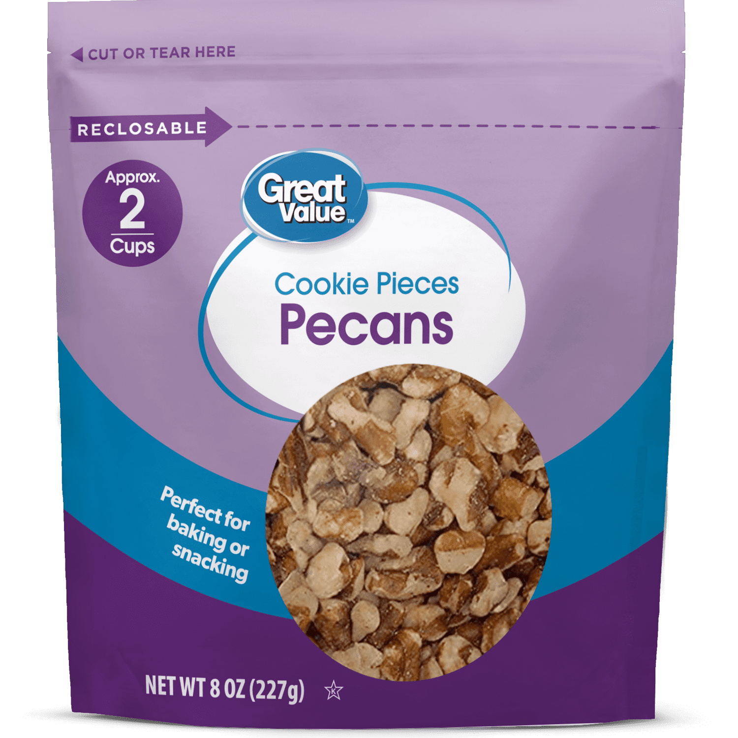 (2 pack) Great Value Pecan Baking Pieces, 8 oz