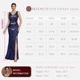 thumbnail image 6 of Elegant Long Sequin Formal Dress V-Neck Slit Design, Stretchy Fitted Glamorous, 6 of 6