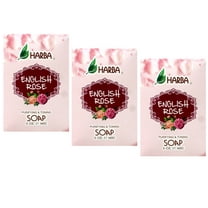 Harba Bath Soap, Purifying & Toning, English Rose, 5 OZ - 3 Pack