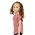thumbnail image 3 of COUVER Toddler Little Girl's Soft Cotton Flutter Sleeve T-Shirt, Mauvelous, 3T, 1 Piece, 3 of 7