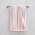 thumbnail image 2 of Bath Towels,Striped Hand Towels,Quick Dry & Highly Absorbent Aqua Striped Hand Towels,Soft Lightweight Luxury Towels for Bathroom, Shower, Guest Room(Pink Free Size), 2 of 7