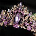 thumbnail image 5 of Tiaras vintage coronas moradas para mujer para decoración de tiara de reina novia con diamantes de imitación, 5 of 5