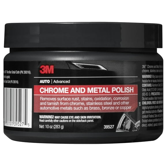 3M Car Automotive Polishes 39527 Chrome and Metal - 10 oz.