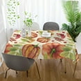 thumbnail image 6 of SKYSONIC Thanksgiving Pumpkin Tablecloth Waterproof Washable Polyester Square Table Cover Durable Tablecloth for Kitchen Dining Table Party Decor (54 X 72 Inch), 6 of 7