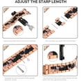 thumbnail image 5 of Wearlizer Compatible with Apple Watch Band 38mm 40mm, Luxury Wristbands Womens Stainless Steel and Resin Replacement Metal Clasp Strap for iWatch SE Series 6 5 4 3 2 1 Sport-Dark Rose Gold+Pink, 5 of 7