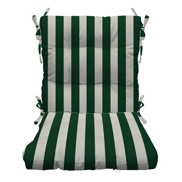 RSH Décor Indoor Outdoor Tufted High Back Chair Cushion, Hunter Green