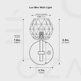 thumbnail image 4 of Ozarke Lux Mini Wall Light Modern Lighting Fixtures, Warm 3000K - Black, 4 of 6