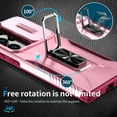 thumbnail image 5 of Dteck for Samsung Galaxy S24 Ultra Case with Slide Camera Cover,Magnetic Rotated Kickstand Rubber Case Hard PC Camera Protection Military Grade Shockproof Heavy Duty Protective Cover,Pink, 5 of 8