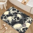 thumbnail image 3 of 1pc Skulls Absorbent Non-Slip Bathroom Thickened Flannel Rug Decor,Soft,Quick Drying,Suitable For Indoor/outdoor Use,Bathrooms,Bedrooms,Kitchens,Terrace,Laundry Rooms,16"x24", 3 of 9