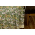 thumbnail image 3 of Green and Yellow Floral Block Printed Table Cover, Round Tablecloth, Luxury Cotton Tablecloth, Dining Table Linenes, Table Top 72x72 Inches, 3 of 5