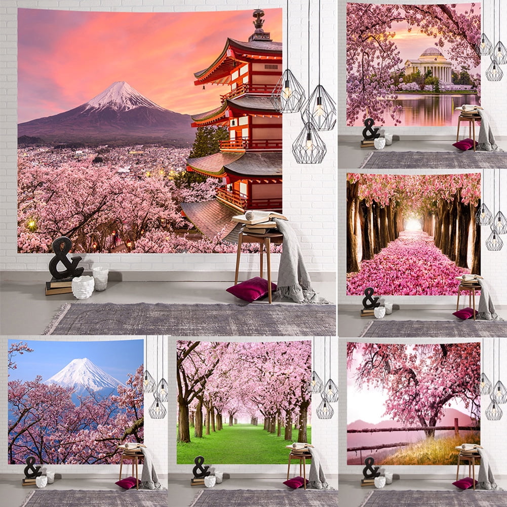 Bueautybox Decorative Tapestry Wall Hanging Tapestries Japan Pagoda Mt ...