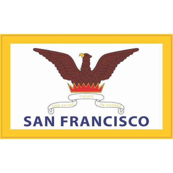 5in x 3in San Francisco California Flag Sticker