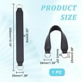 thumbnail image 2 of 1pc Leather Purse Strap 13.1 Inch PU Leather Replacement Handbag Handle Short Shoulder Strap Clutch bag Handle with Buckle Pouchette Top Handle for Briefcase Tote bag Making Black, 2 of 7