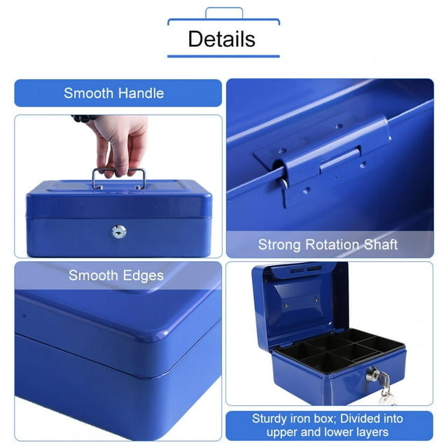 Sonew Home Safe Box,Security Box,1Pc Mini Portable Steel Petty Lockable Cash Money Coin Safe Security Box Household New