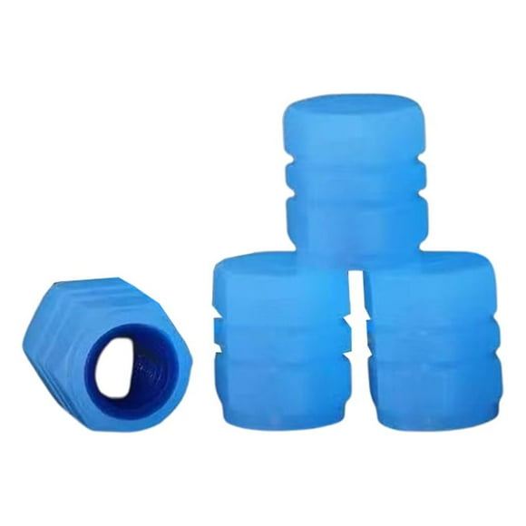tredstone 4 Pcs Capuchons de Valves de Pneus de Voiture Universels Couvre-Décor Coloré Protecteur de Moyeu de Roue Accessoires Auto Moto Vélo Bleu 1 Ensemble
