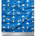 thumbnail image 1 of Soimoi Polyester Crepe Fabric Raindrops,Umbrella & Panda Kids Fabric Prints by Yard 42 Inch Wide, 1 of 1