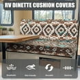 thumbnail image 4 of Uorisanigo RV Dinette Cushion Covers, Elastic Vintage Aztec Print Camper Cushion Cover RV Couch Covers Stretchable Sofa Loveseat Chair Cover Protective for RVs Camper Car Bench, 4 of 7