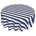 thumbnail image 2 of Cotton 2 Inch Wide Stripes Round Tablecloth for Wedding/Bridal Shower, Birthdays, Special Events, 2 of 5