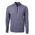 thumbnail image 2 of Men's Cutter & Buck Heather Navy St. Louis Cardinals Big & Tall Adapt Eco Knit Heather Quarter-Zip Pullover Top, 2 of 3
