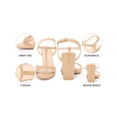 thumbnail image 4 of BLISSFUL STEP Open Toe T-Strap Block Heel Sandals for Women Beige (Size 5.5), 4 of 7