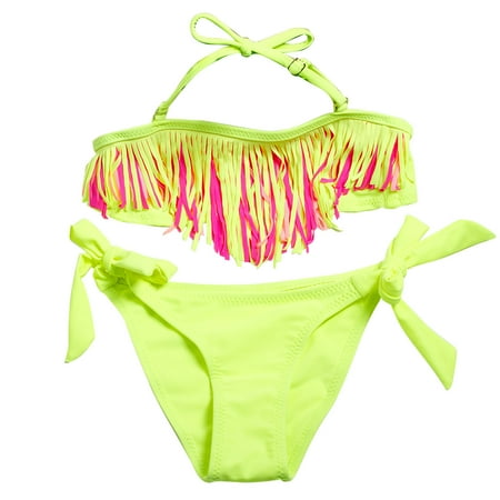

Summer Quick-drying Girls Swimsuit Tassel Bikini Children s Split Swimsuit