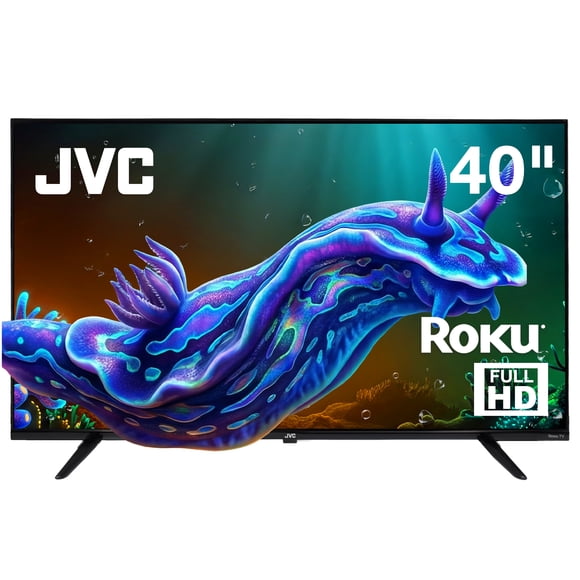 JVC Pantalla Televisión Smart TV 40 Pulgadas LED FULL HD Roku Dolby Audio 3 HDMI 1 USB 1 AV SI40FR