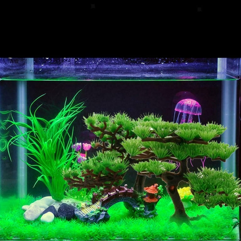 Detachable Underwater Bonsai Landscape Making DIY Craft Aquarium Decoration  Fish Tank Ornament Artificial Pine Tree Simulation Plant TYPE 2 