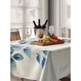 thumbnail image 6 of Blue Teal Eucalyptus Leaves Table Cloth, Watercolor Vintage Botanical Waterproof Tablecloth for Rectangle Tables, Reusable Washable Fabric Table Cover for Restaurant Kitchen Dining Tables 60"x84", 6 of 6