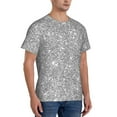 thumbnail image 2 of Vsdgher GlitterSilver Print Men's Dry Fit Mesh Athletic Shirts Moisture Wicking Tennis T-Shirt Tops, 2 of 9