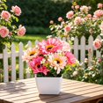 thumbnail image 4 of Clearance Artificial flowers under $5,‌Artificial Chrysanthemum Flower Gypsophila Pot Bonsai Decor Lifelike Flowers In Planter Realistic Home & Decor Perfect For Garden Wedding, 4 of 7