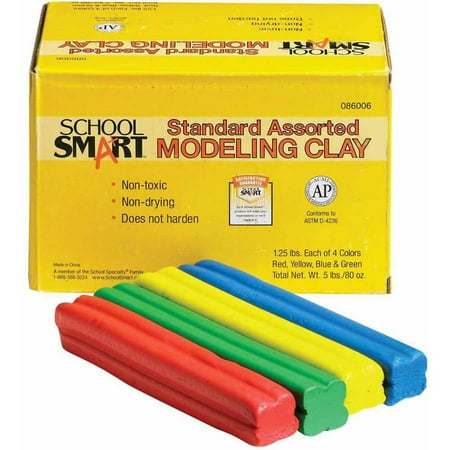 school smart non toxic modeling clay set 5 lb assorted standard colors