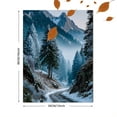 thumbnail image 3 of Snow Covered Christmas Trees Canvas Art, Farmhouse Winter Holiday Ready to Hang Wall Decor, 3 of 8