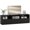 Black, variant on HOMCOM Modern TV Table with 3 Cabinets, 85 Inch TV Stand for Living Room