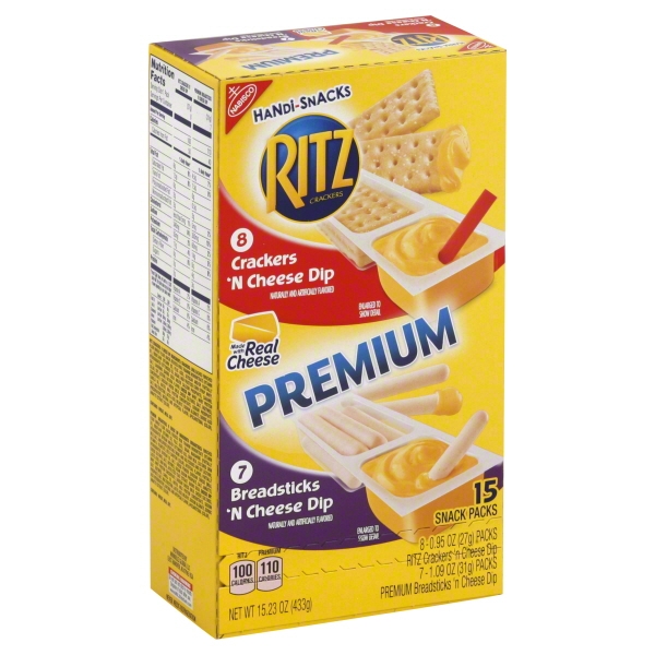 Nabisco HandiSnacks Ritz Crackers 'N Cheese Dip & Premium Breadsticks