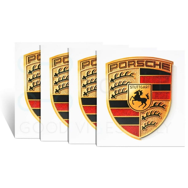 Porsche Crest Sticker Logo 65mm X 53mm Gt3 Rs 4 0 Gt2 Style Porsche Emblem Logo Sticker Including Wipe Walmart Com