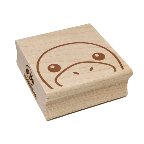 Peeking Platypus Square Rubber Stamp Stamping Scrapbooking Crafting - Medium 1.75in