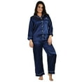 thumbnail image 2 of Up2date Fashion's Women's Long Button-Down Satin Pajamas, 2 of 3