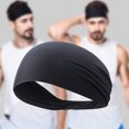 thumbnail image 3 of Diadema Elástica para Hombres Y Mujeres Tocado Transpirable Con Absorción Sudor (negro), 3 of 9