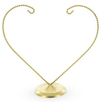 Open-Top Heart Twisted Gold Metal Ornament Display Stand 9 Inches (Poland)