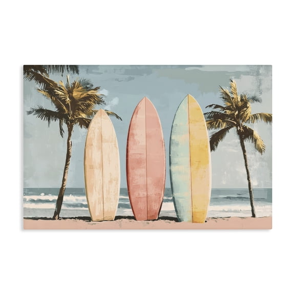 Stupell Industries Tropical Paradise Surfboard Trio Canvas Art, 24 x 16, by Petals Prints Design