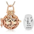 thumbnail image 3 of Hollow Cremation Jewelry Heart Urn Necklace for Ashes for Women Men Heart Memorial Locket Pendant Keepsake Jar for Ashes for Women Men Ash Loved One Memorial Pendant, 3 of 7