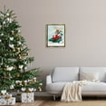 thumbnail image 2 of Let It Snow Moose Sleigh Holiday Graphic Art Metallic Gold Framed Art Print Wall Art, 2 of 6