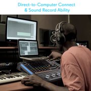 Pyle 8-Channel Bluetooth Studio Audio Mixer - DJ Sound Controller Interface