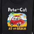thumbnail image 3 of Pete The Cat - At The Beach - Women's Lightweight French Terry Long Sleeve Shirt, 3 of 6