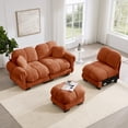 thumbnail image 3 of Nkurdsu 104" Oversized Modular Cloud Sectional Sofa with Movable Ottoman, L-Shaped Chenille Couch for Living Room, Orange, 3 of 9