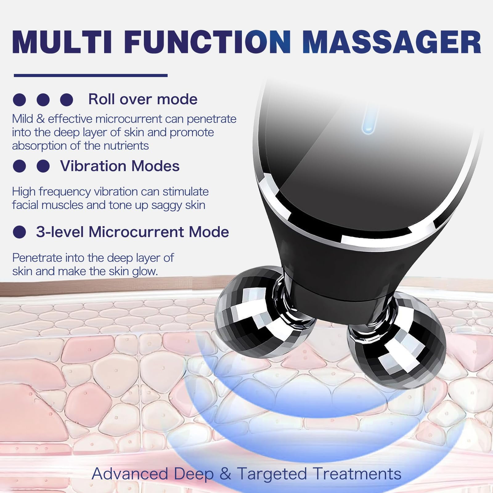 Balomy Microcurrent Facial Device, Face Massager, Face Sculpting Tool for Skin Care, Wrinkle Removal, Anti Aging, Skin Rejuvenation