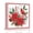 Red, variant on Canvas Wall Art, Poinsettia Flowers Framed Canvas Prints for Bedroom Office, Winter Cardinal Pine Fruits Holly Leaf Large Gallery Wrapped Wall Decor for Home Office, Gifts, 16"x16" Ship Next Day